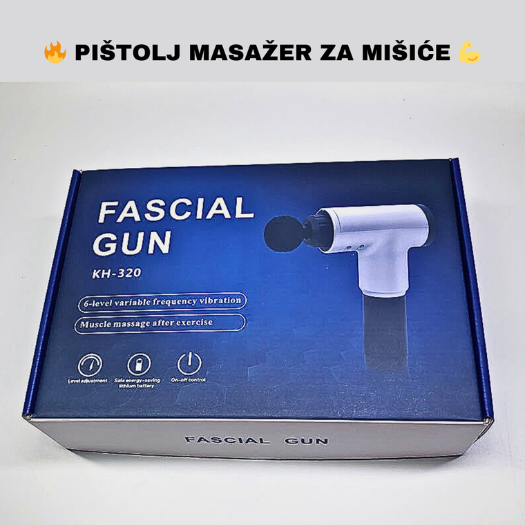 🔥 Pištolj Masažer za Mišiće 💪 – Dubinska Masaža za Oporavak i Relaksaciju 🏋️♂️