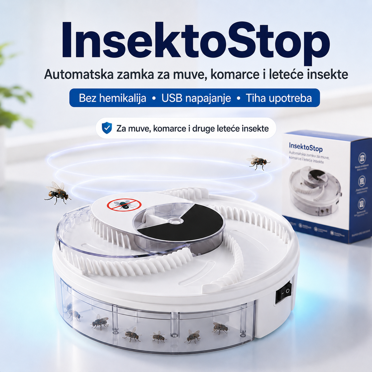 InsektoStop™ – Automatska Zamka za Muve i Komarce