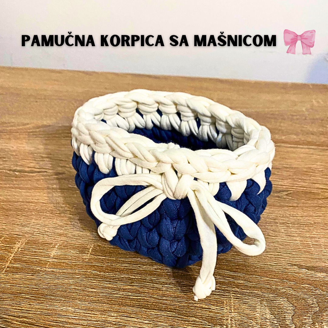 🎀 Heklana Korpa sa Mašnicom – Elegancija i Praktičnost za Svaki Dom 🏡