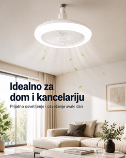 2 u 1 Sijalica Ventilator sa Daljinskim Upravljačem