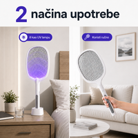 3 u 1 Reket za komarce i muve + GRATIS KomaKill UV lampa