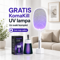 3 u 1 Reket za komarce i muve + GRATIS KomaKill UV lampa