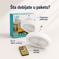 2 u 1 Sijalica Ventilator sa Daljinskim Upravljačem