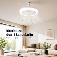 2 u 1 Sijalica Ventilator sa Daljinskim Upravljačem