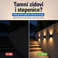 Set od 4 Solarne Zidne Lampe