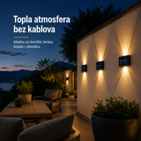 Set od 4 Solarne Zidne Lampe